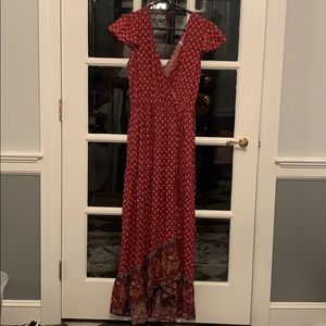 Red patterned sundress